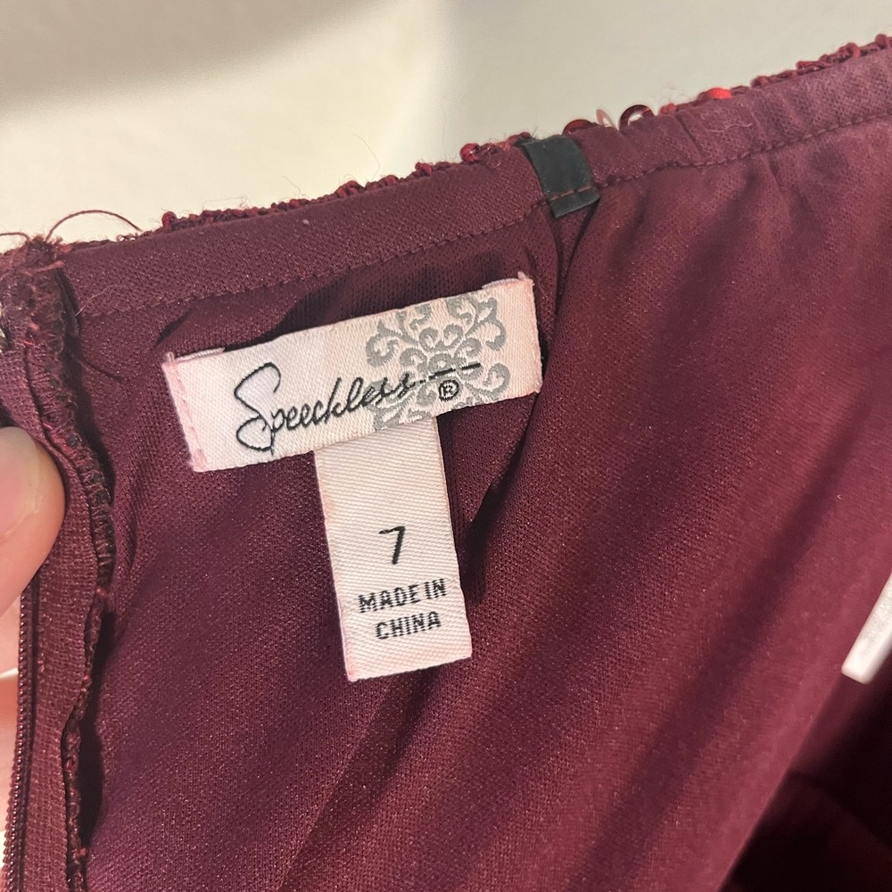 Speechless Deep Maroon Strapless Dress - Picture 8 of 8